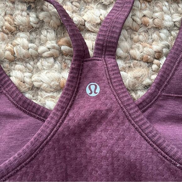 Lululemon Ebb to street tank top size 6 heathered plum- light support B/C cup - Picture 6 of 7
